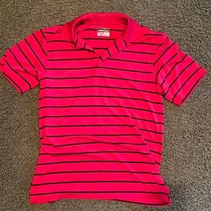Red Dress Shirt with Black Stripes